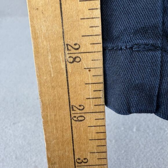 Soft Surroundings Cargo Pants Women's 12 Navy Blue Zipper Pockets Tapered Preppy - Picture 15 of 16